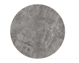 ATHENS ROUND & AVERY DINING SET (X4 CHAIRS) - CONCRETE/SAPPHIRE BLUE VELVET