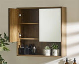 Hampshire Mirrored Bathroom Wall Cabinet Walnut