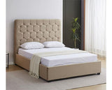 MADISON 5' OTTOMAN BED - FAWN VELVET FABRIC