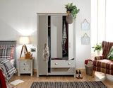 Lachlan 3 Door 2 Drawer Wardrobe-Grey