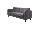 Cora 2 Seater Cushion Back Sofa- Dark Grey