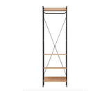 Cohen Open Wardrobe with 4 Shelves- Riveria Oak