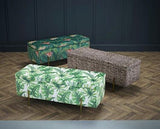 Laretta Storage Ottoman Palm Print