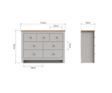 Lincoln 7 Drawer Chest- Light Grey