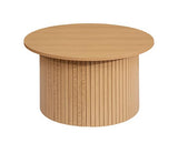 Axel Round Fluted Coffee Table - Oak
