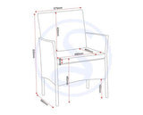 Willow 4Pc Garden Set - Grey Rattan/Grey Fabric/Clear Glass