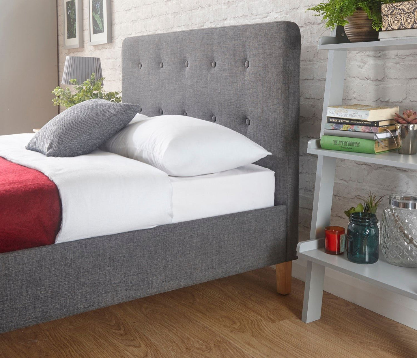 Ashbourne Bedstead Double Bed - Grey