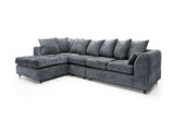 Heidi Left Hand Facing Corner Sofa Plus - Dark Grey
