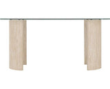 MODENA & AVERY DINING SET (X4 CHAIRS) - CREAM/GREY VELVET