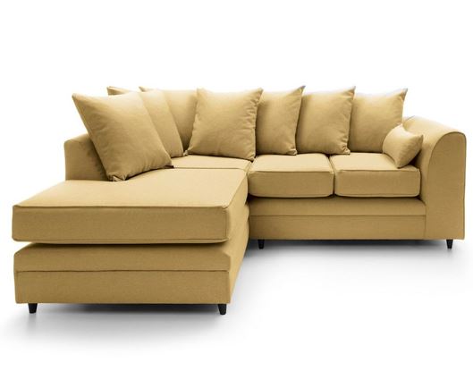 Daisy Left Hand Facing Corner Sofa - Mustard