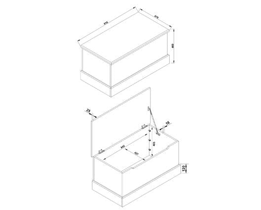 Cotswold ottoman storage trunk