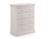 Clementine 3+2 Drawer Chest- Light Grey