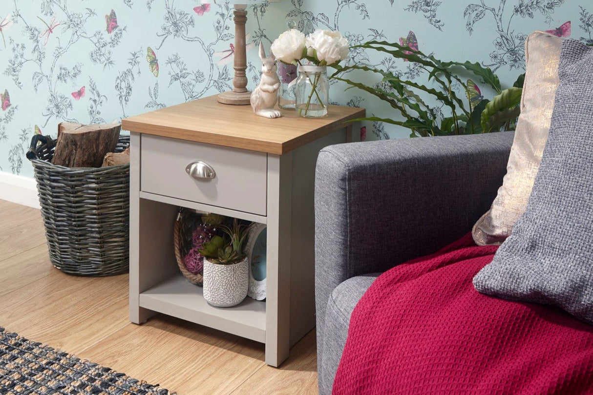 Lachlan Lamp Table-Grey