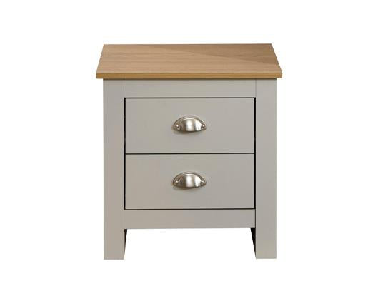 Lachlan 2 Drawer Bedside-Grey
