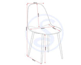 MODENA & ATHENS DINING SET (X4 CHAIRS) - CREAM/GREY FAUX LEATHER