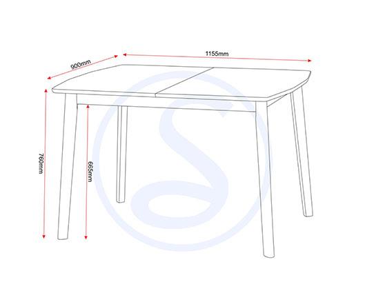 EMERY EXTENDING DINING SET (X6 CHAIRS) - NATURAL OAK EFFECT