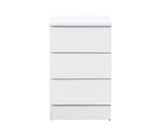 Oakley 3 Drawer Bedside- White