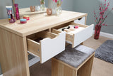 Ella Dressing Table Set-Oak & White