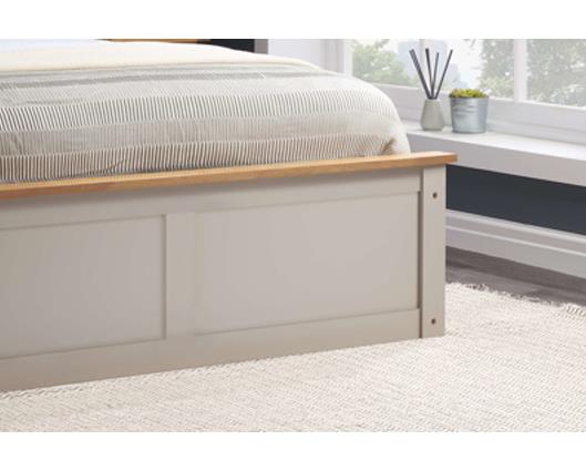 Phoenix Single Ottoman Bed - Pearl Grey