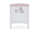 Elephants Pink Cot Bed + Fibre Mattress