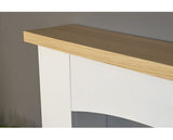 Hugo Fireplace Suite 39inch - White/Grey With Electric Stove - White Enamel