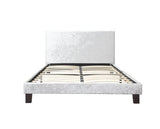 Berlin Steel Crushed Velvet Bed - King
