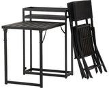 Foldaway 1+2 Garden Set - Black