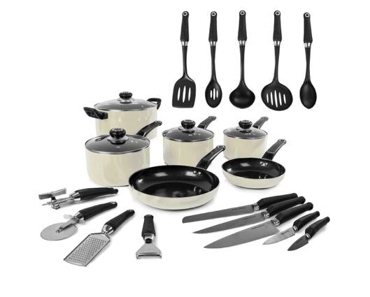 Morphy Richards 20 Piece Cookware Set - Cream