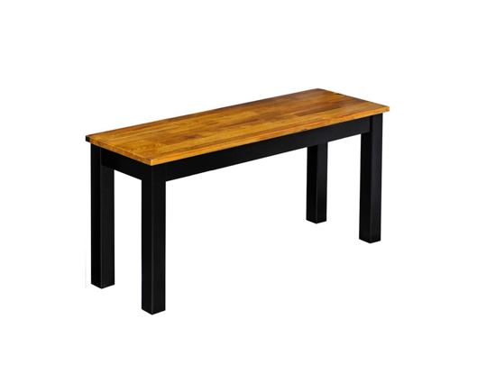 Cabot Bench Black Frame-Oiled Wood – Owncomforts