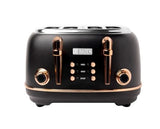 Haden Heritage 4 Slice Toaster Black and Copper