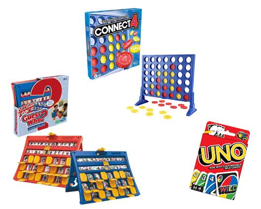 Guess Who?, Connect 4 and UNO Card Game Bundle