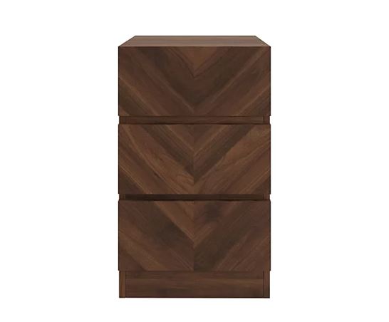 Ciaro 3 Drawer Bedside Table- Royal Walnut