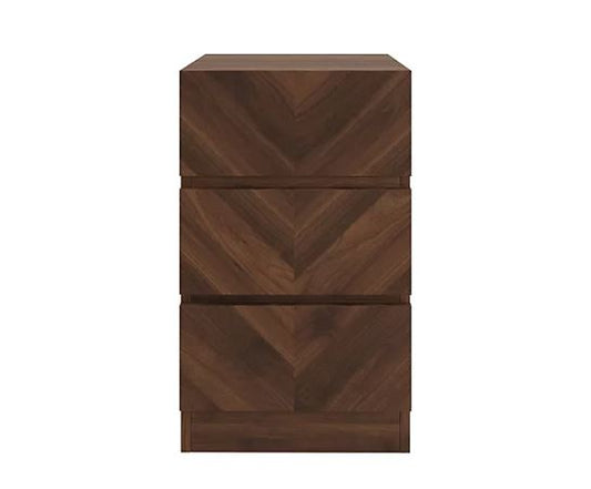 Ciaro 3 Drawer Bedside Table- Royal Walnut