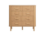 Axel 5 Drawer Fluted Chest - Oak