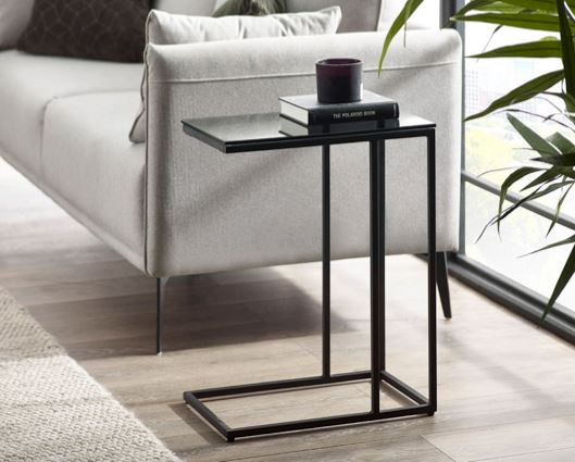 Corbin Drinks Table- Smoked Glass