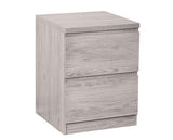Jackson 2 Drawer Bedside - Grey Oak