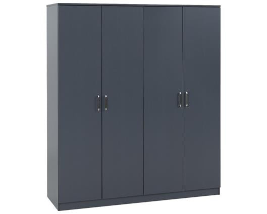 DAKOTA 4 DOOR WARDROBE - DARK GREY