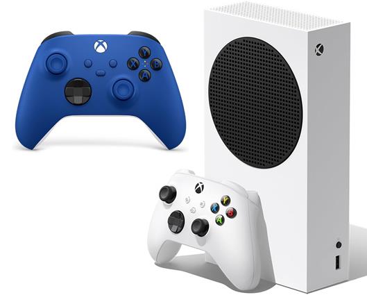 Xbox Series S 1TB Digital Console with Shock Blue Wireless Controller