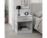 DAKOTA 1 DRAWER BEDSIDE - LIGHT GREY