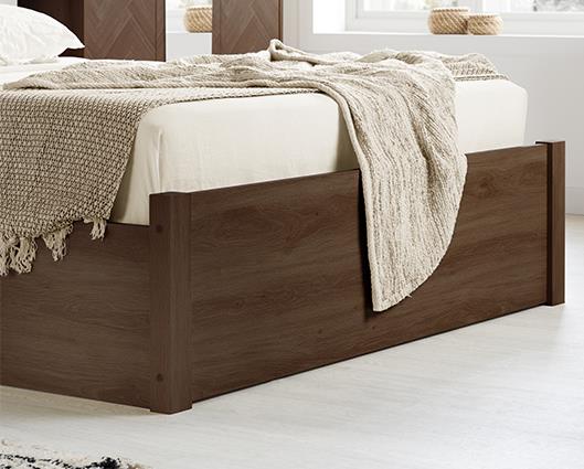 Herringford Ottoman Bed Walnut - King