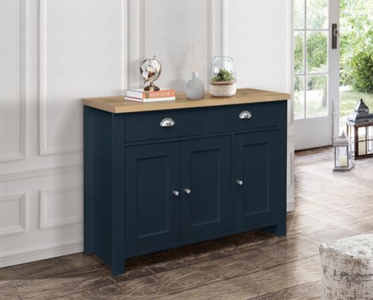 Harper 3 Door 2 Drawer Sideboard - Navy