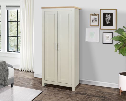 Harper 2 Door Wardrobe - Cream