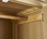 Malani Limed Oak 2 Door 1 Drawer Wardrobe