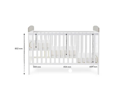 Elephants Grey Cot Bed & Under Drawer