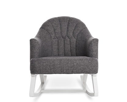 Olivia Round Back Rocking Chair - Dark Grey