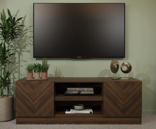 Ciaro 2 Door TV Unit- Royal Walnut