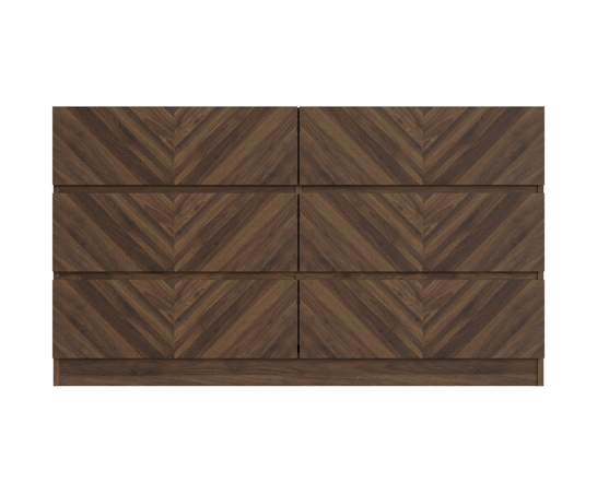 Ciaro 3+3 Drawer Chest- Royal Walnut