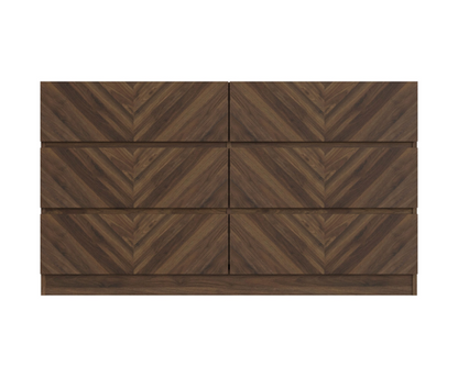 Ciaro 3+3 Drawer Chest- Royal Walnut