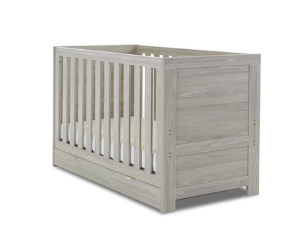 Nina Cot Bed & Under Drawer - Grey Wash & White