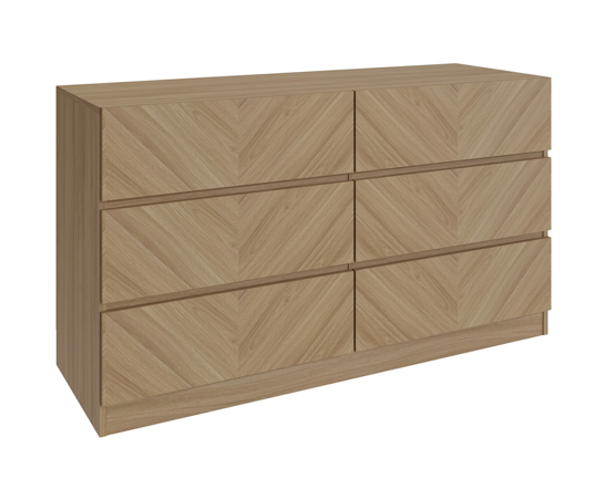 Ciaro 3+3 Drawer Chest- Euro Oak